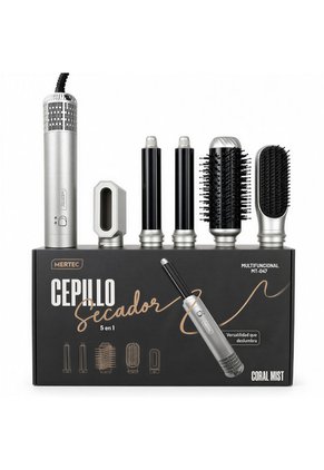 Cepillo Secador Multifuncional Mertec 5 En 1 Coral Mist