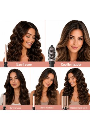 Rizador Para El Cabello Mertec 5 En 1 Velvet Rose