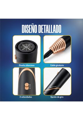 Cepillo Secador Multifuncional Y Convertible Mertec 5 En 1 Luna Bloom 