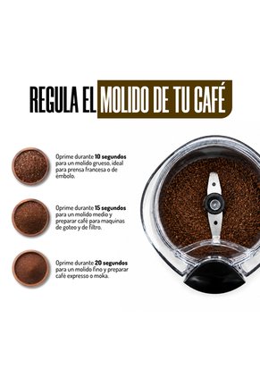 Molino De Café Y Granos Eléctrico Mertec Negro 