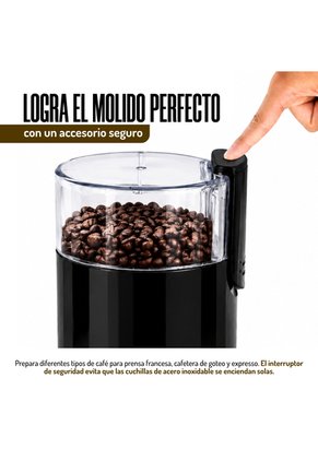 Molino De Café Y Granos Eléctrico Mertec Negro 