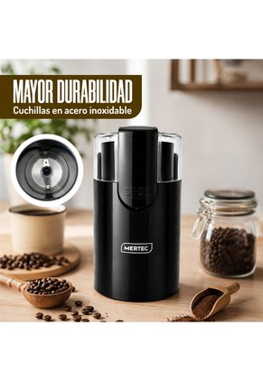 Molino De Café Y Granos Eléctrico Mertec Negro 