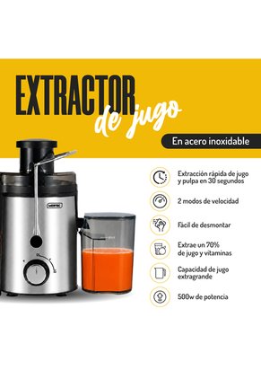Extractor De Jugos Mertec Acero Inoxidable 800 Ml
