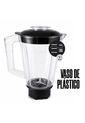 Licuadora Mertec 2 Litros Vaso Plástico 2 Velocidades Negro