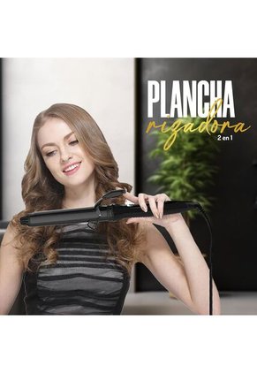 Plancha Rizadora 2 En 1 MERTEC Negro