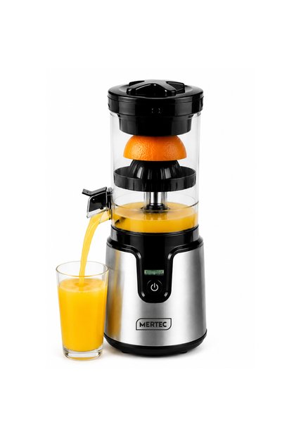  Exprimidor De Cítricos Mertec Eléctrico Y Automático Acero Inoxidable 350ml