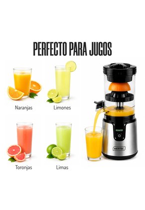  Exprimidor De Cítricos Mertec Eléctrico Y Automático Acero Inoxidable 350ml