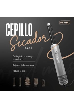 Cepillo Secador Multifuncional MERTEC 5 En 1 MT-047S