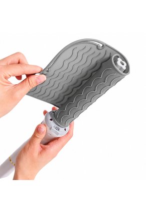 Tapete De Silicona Resistente Al Calor Para Plancha, Rizador Y Secador De Cabello Gris