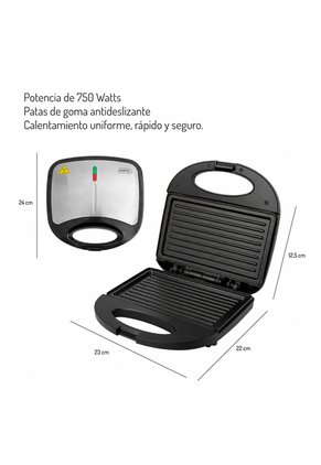 Sanduchera Grill Mertec Antiadherente 2 Puestos