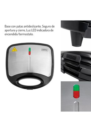 Sanduchera Grill Mertec Antiadherente 2 Puestos