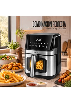 Freidora De Aire Digital Mertec 6.5L Con Visor Y Pantalla Tactil