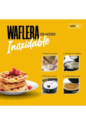 Waflera Mertec Acero Inoxidable Antiadherente