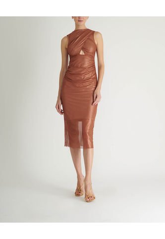 Vestido Tulipan MMMVTULIPANTERRAM Bronce MIA AMORE
