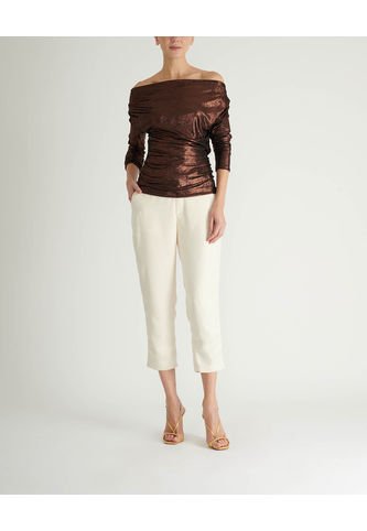 Pantalon Clavel MMMPCLAVELIVORYXS Beige MIA AMORE