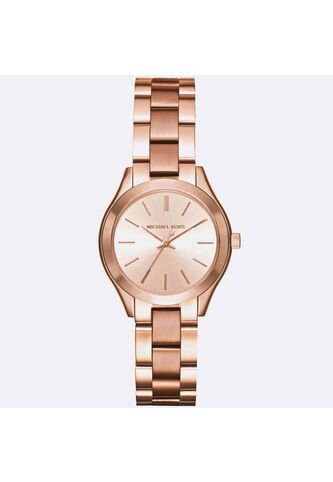 Reloj Mujer Michael Kors Slim Runway. Acero Inoxidable Oro Rosa MK3513 Michael Kors