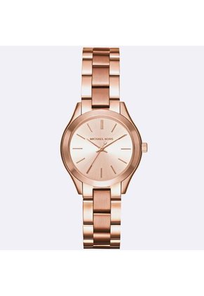 Reloj Mujer Michael Kors Slim Runway. Acero Inoxidable Oro Rosa MK3513
