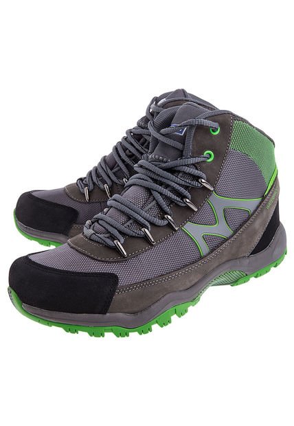Bota Outdoor Gris-Verde Neón Michelin