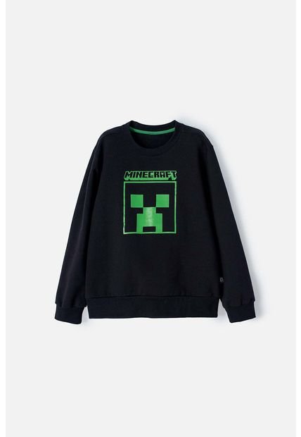 Buzo De Minecraft Cerrado Negro Para Niño 6