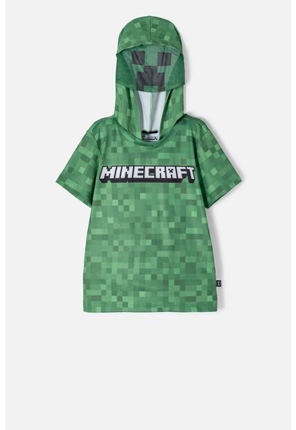 Camiseta De Minecraft Con Capucha Verde Para Niño 10