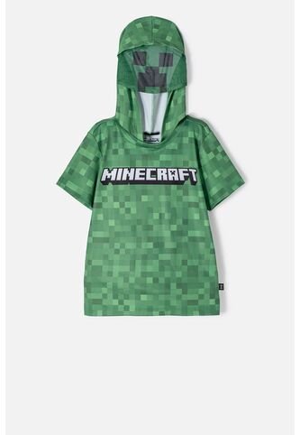 Camiseta De Minecraft Con Capucha Verde Para Niño 10 MINECRAFT