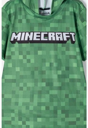 Camiseta De Minecraft Con Capucha Verde Para Niño 8