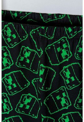 Pijama De Minecraft Blanca Y Negra De Bermuda Para Niño 6