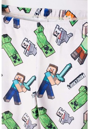 Pijama De Minecraft Con Pantalón Largo Multicolor Para Niño 12