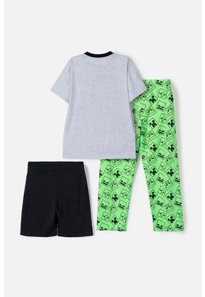 Pijama De Minecraft Pantalón Largo Multicolor Para Niño 10