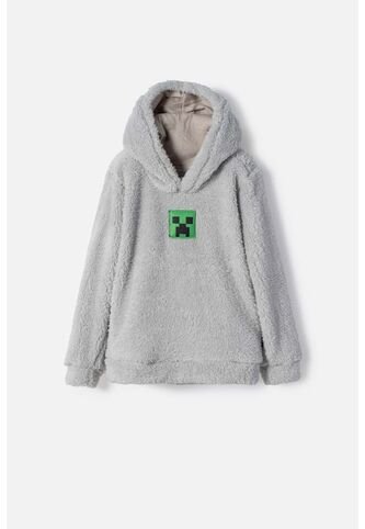 Buzo De La Minecraft Cerrado Gris Para Niño 8 MINECRAFT