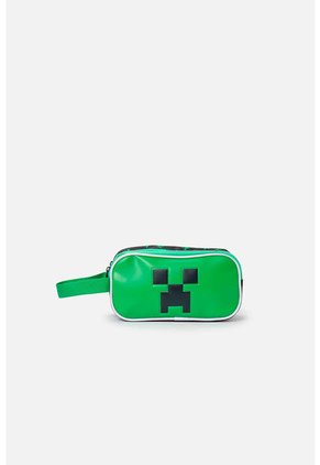 Cartuchera De Minecraft 16.5" Verde Para Niño U
