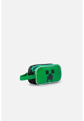 Cartuchera De Minecraft 16.5" Verde Para Niño U