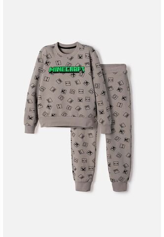 Conjunto De Minecraft Con Pantalón Gris Para Niño 8 MINECRAFT
