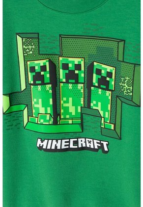 Buzo De Minecraft Verde De Diseño Cerrado Para Niño 6