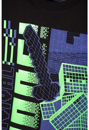 Camiseta De Minecraft Que Alumbra En La Oscuridad Para Niño 12