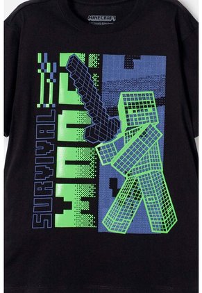 Camiseta De Minecraft Que Alumbra En La Oscuridad Para Niño 12