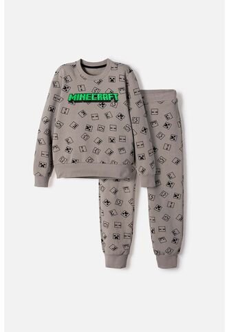 Conjunto De Minecraft Con Pantalón Gris Para Niño 8 MINECRAFT