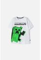 Camiseta De Minecraft Manga Corta Blanca Para Niño 12 de MINECRAFT