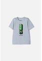 Camiseta De Minecraft Gris Manga Corta Para Niño 8 de MINECRAFT