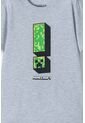 Camiseta De Minecraft Gris Manga Corta Para Niño 8 de MINECRAFT