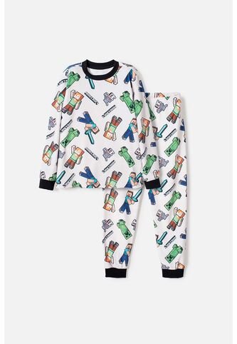 Pijama De Minecraft Con Pantalón Largo Multicolor Para Niño 8 MINECRAFT