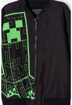 Chaqueta De Minecraft Con Cierre Negra Para Niño 12