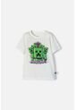 Camiseta De Minecraft Marfil Estampada En Frente Para Niño 8 de MINECRAFT