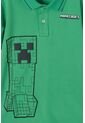 Camiseta Tipo Polo De Minecraft Verde  Para Niño 12 de MINECRAFT