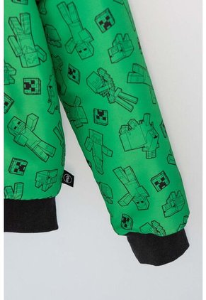 Chaqueta De Minecraft Con Capucha Verde Y Negra Para Niño 8