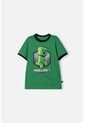 Camiseta De Minecraft Verde Manga Corta Para Niño 8 de MINECRAFT
