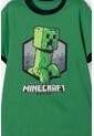 Camiseta De Minecraft Verde Manga Corta Para Niño 8 de MINECRAFT
