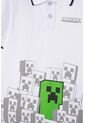 Camiseta Tipo Polo De Minecraft Blanca Para Niño 6 de MINECRAFT