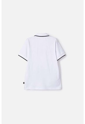 Camiseta Tipo Polo De Minecraft Blanca Para Niño 6