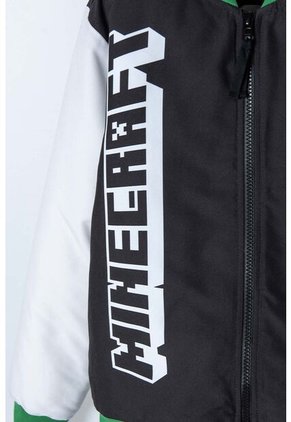 Chaqueta De Minecraft Marfil Y Negra Estampada En Frente Para Niño 14